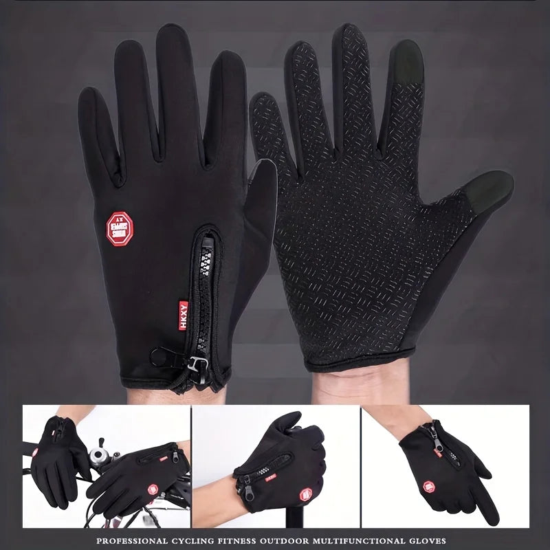 Winter Gloves For Men Women Touchscreen Warm Outdoor Cycling Driving Motorcycle Cold Gloves Windproof Non Slip Gloves 