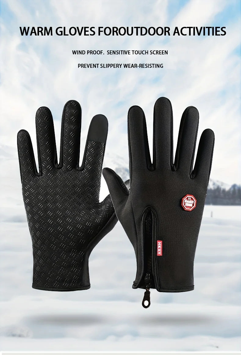 Winter Gloves For Men Women Touchscreen Warm Outdoor Cycling Driving Motorcycle Cold Gloves Windproof Non Slip Gloves 